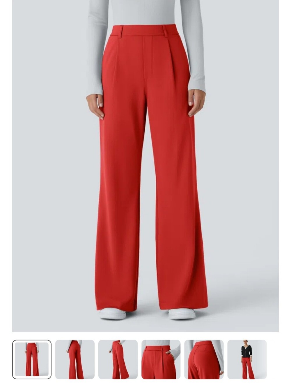 Halara Flex DayStretch High Waisted Pocket Work Flare Pants Green Brown Navy Red - Picture 3 of 5